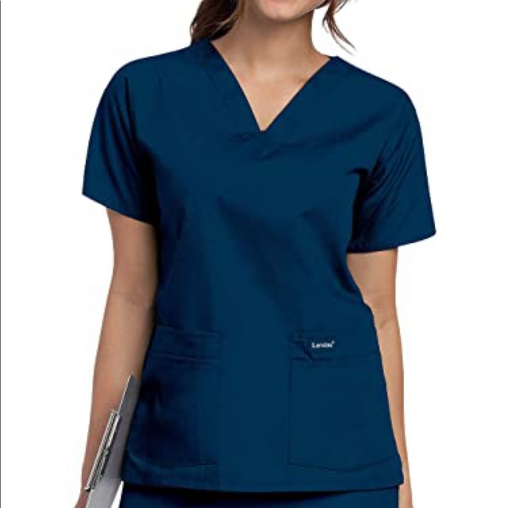 Landau navy scrub top